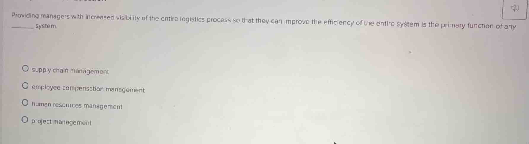 providing managers with increased visibility of the entire logistics pr…