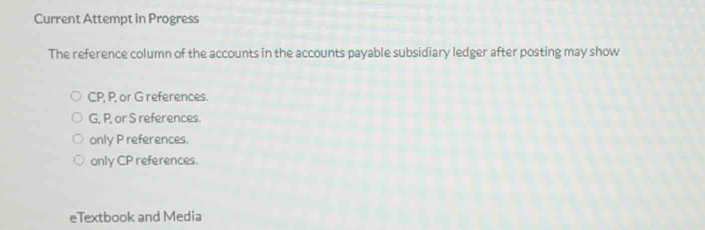 current attempt in progress the reference column of the accounts in the…