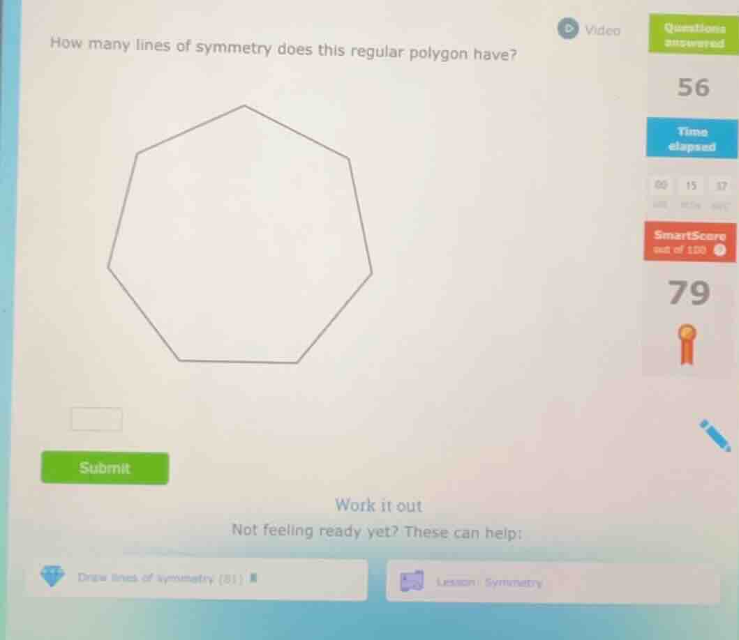 how many lines of symmetry does this regular polygon have?