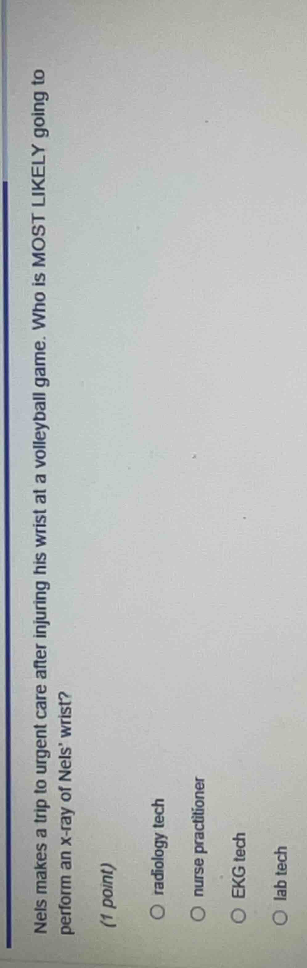 nels makes a trip to urgent care after injuring his wrist at a volleyba…