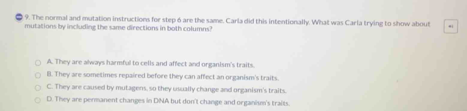 9. the normal and mutation instructions for step 6 are the same. carla …