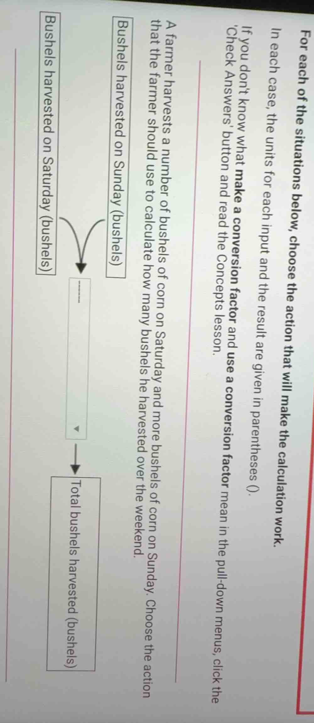 for each of the situations below, choose the action that will make the …