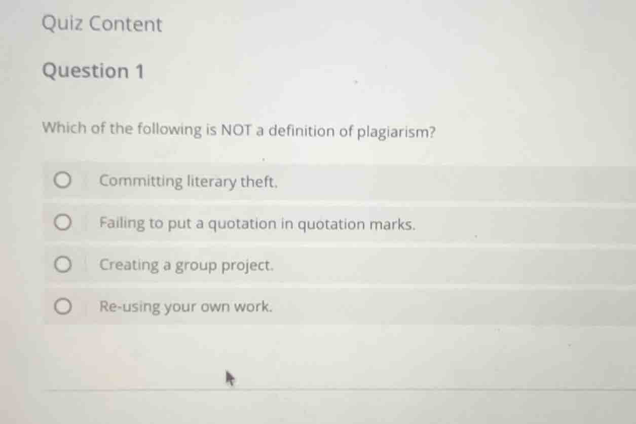 quiz content question 1 which of the following is not a definition of p…
