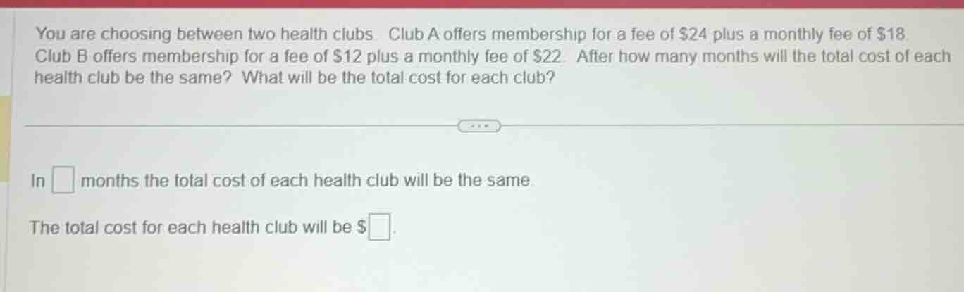 you are choosing between two health clubs. club a offers membership for…