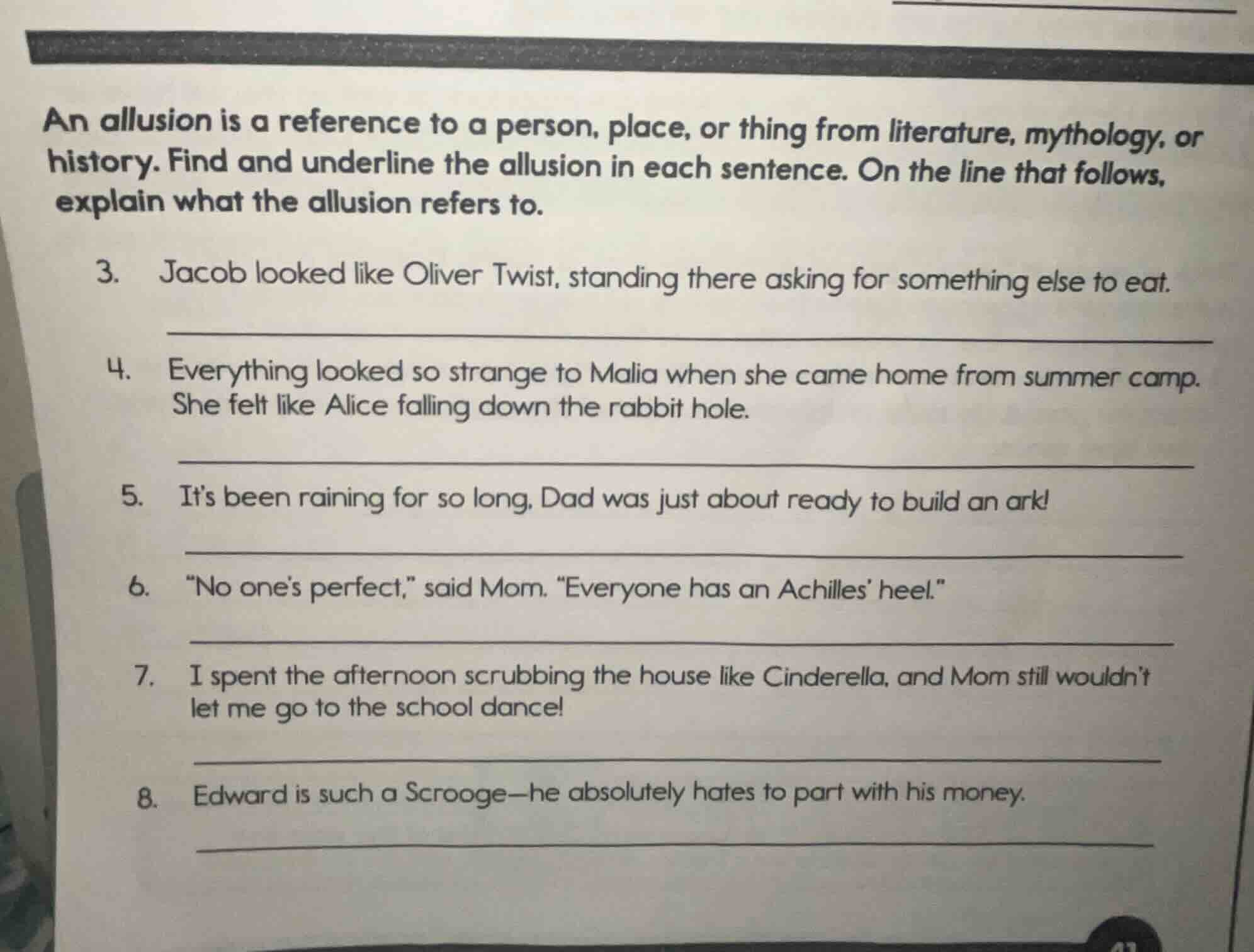 an allusion is a reference to a person, place, or thing from literature…