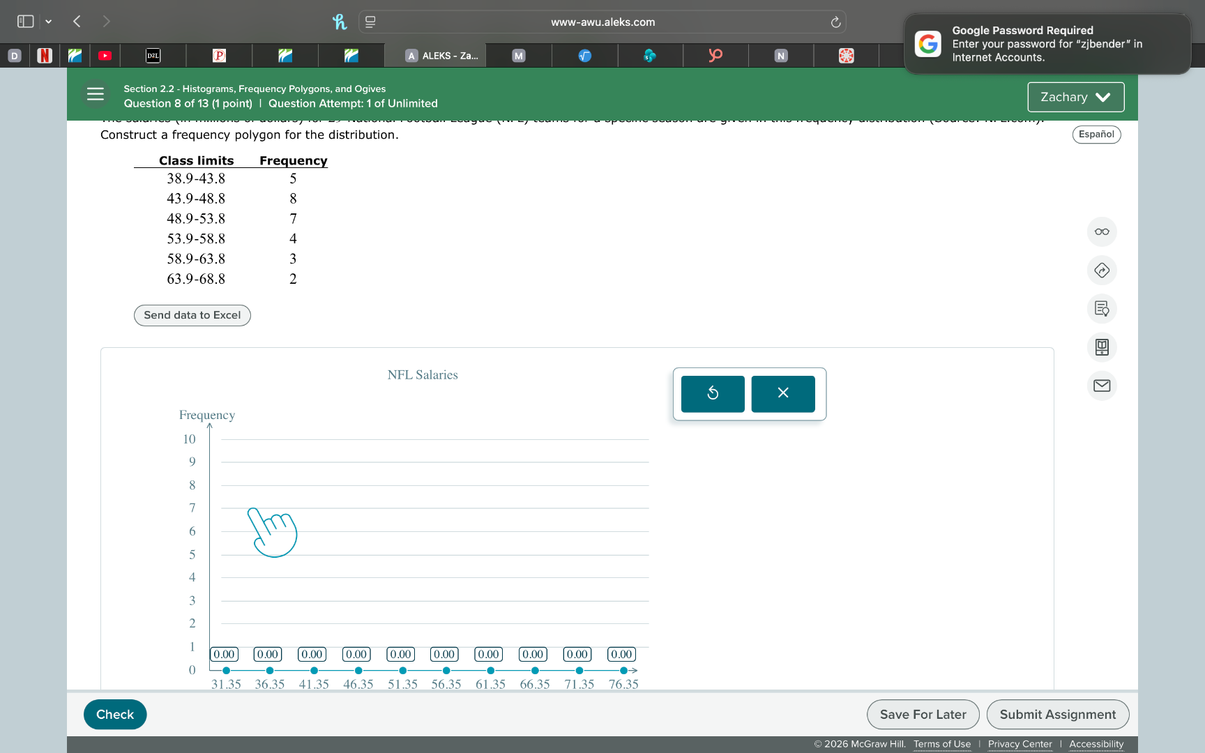 section 2.2 - histograms, frequency polygons, and ogives question 8 of …