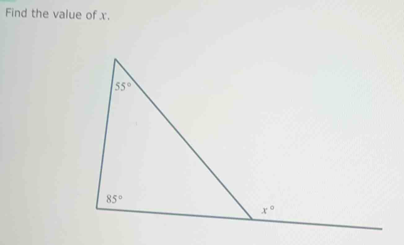 find the value of x.