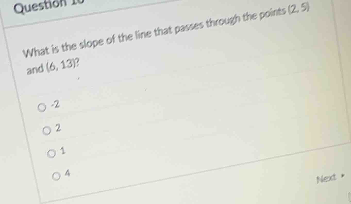 question what is the slope of the line that passes through the points (…