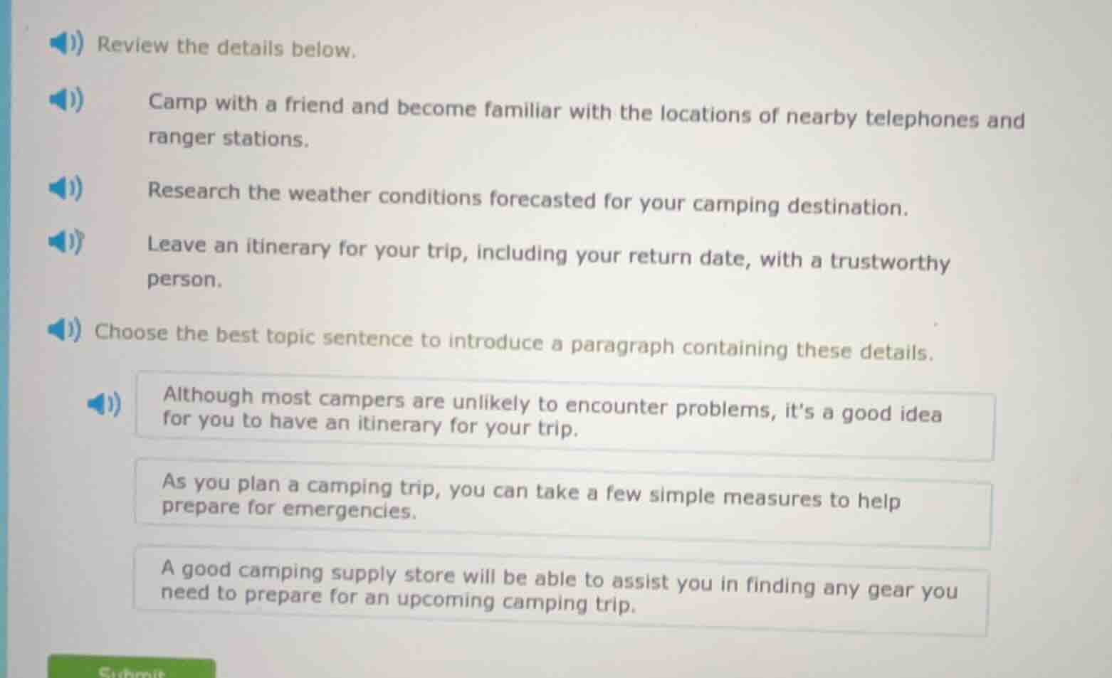 review the details below. camp with a friend and become familiar with t…