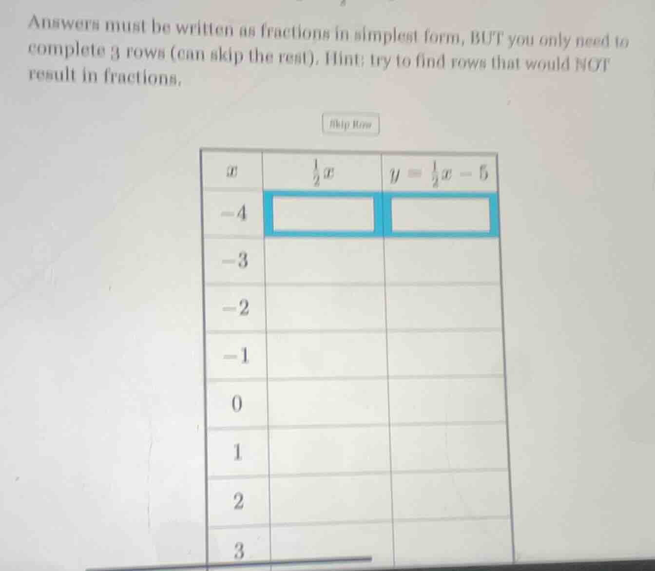 answers must be written as fractions in simplest form, but you only nee…