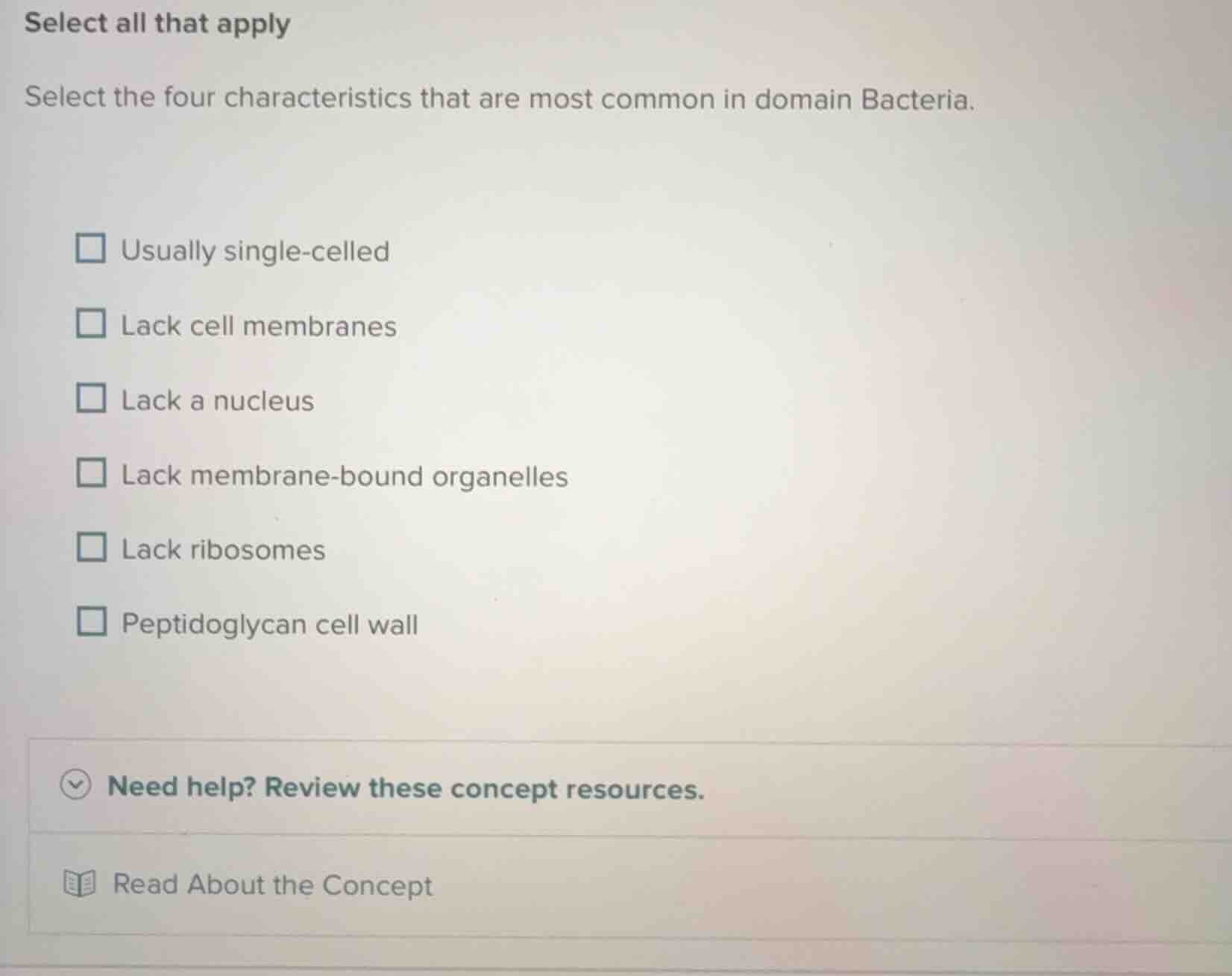 select all that apply select the four characteristics that are most com…