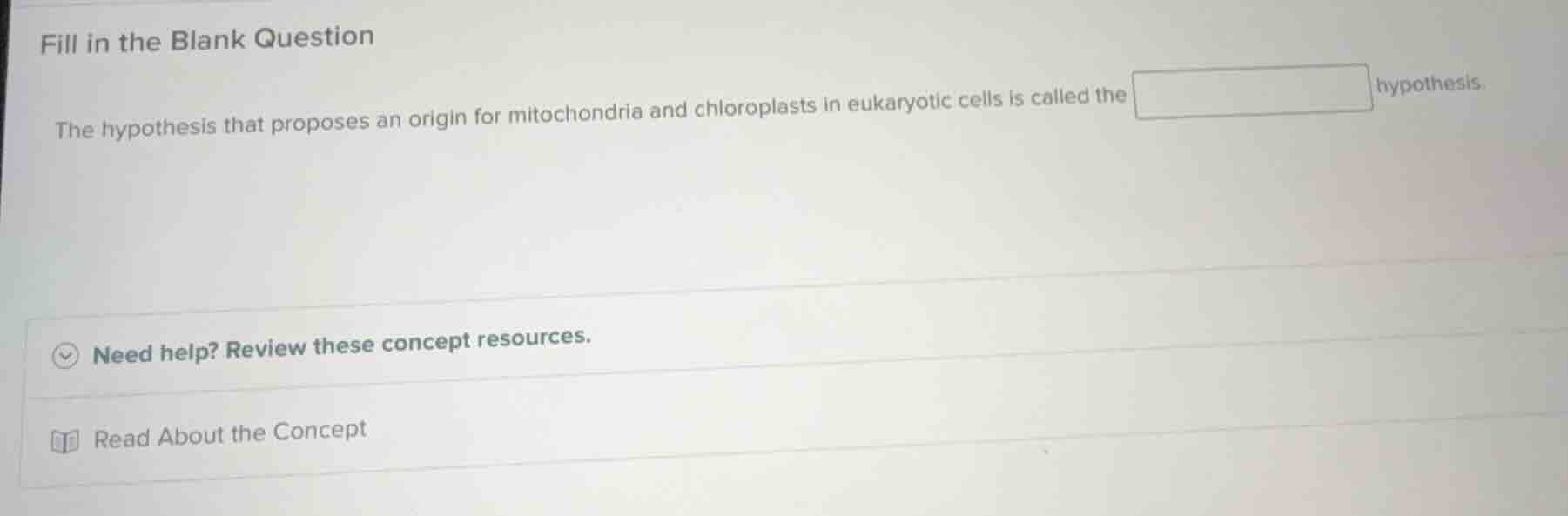 fill in the blank question the hypothesis that proposes an origin for m…