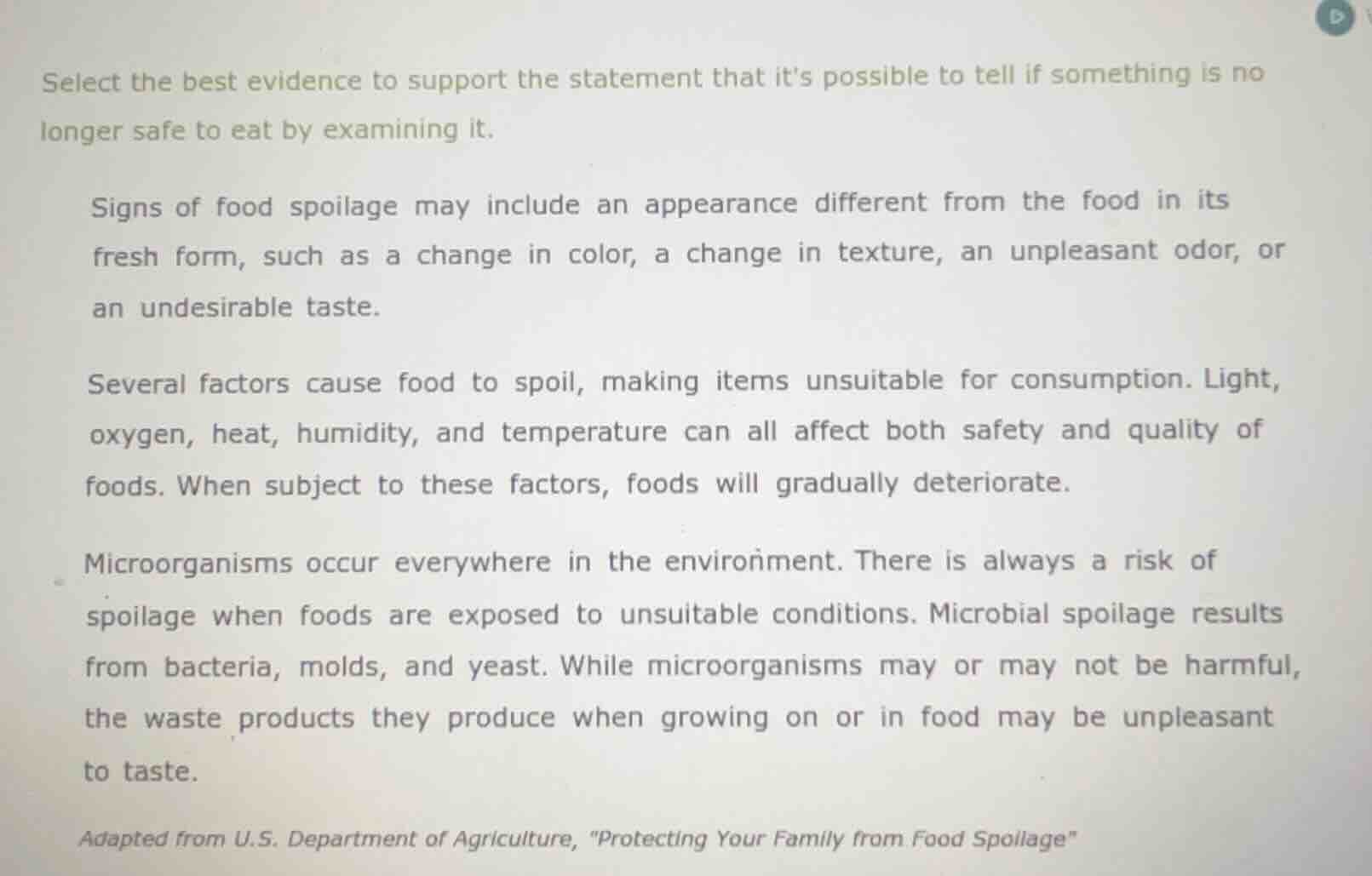 select the best evidence to support the statement that it’s possible to…