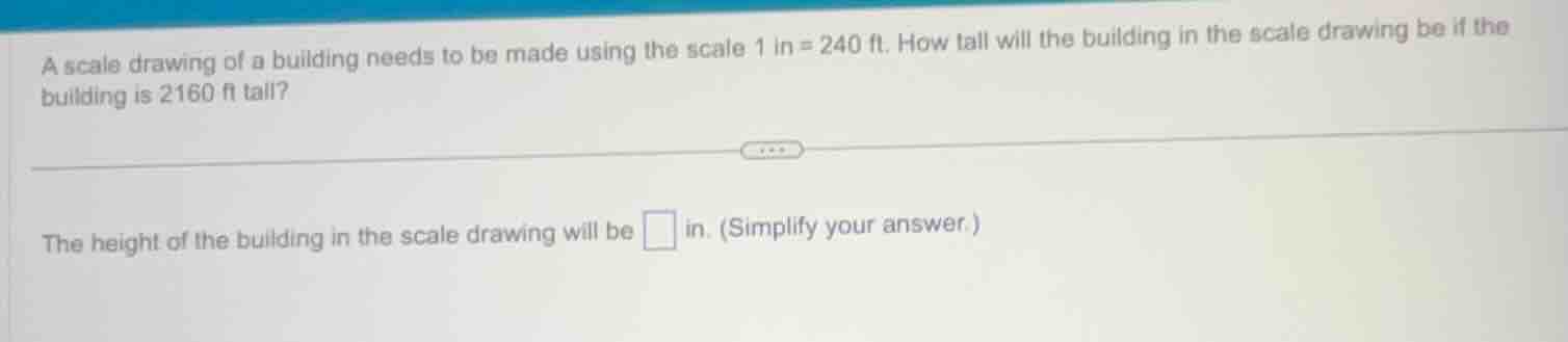 a scale drawing of a building needs to be made using the scale 1 in = 2…