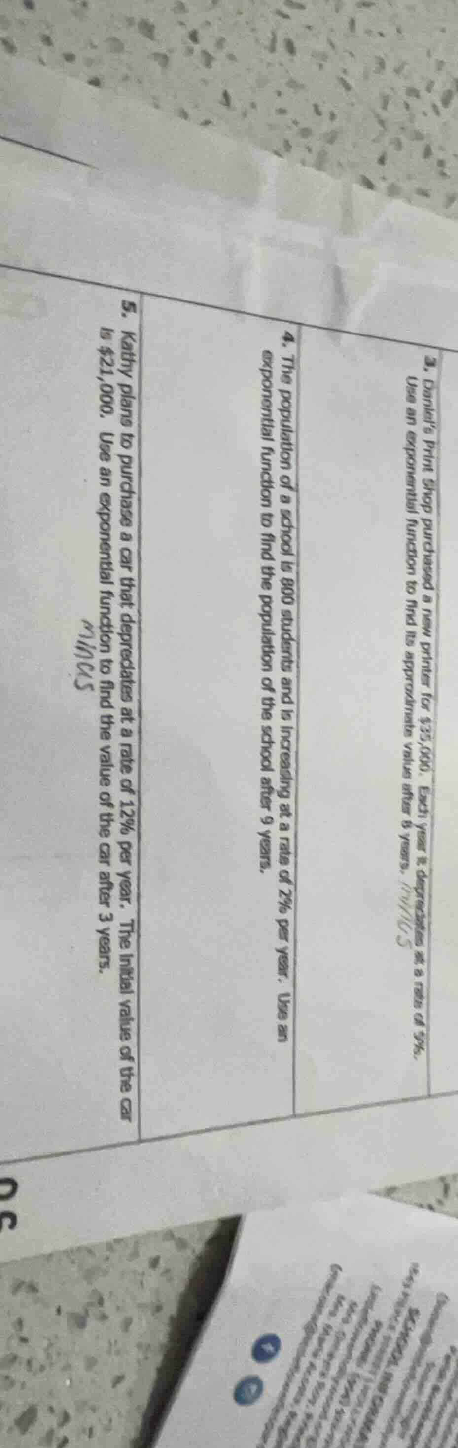 3. daniels print shop purchased a new printer for $35,000. each year it…