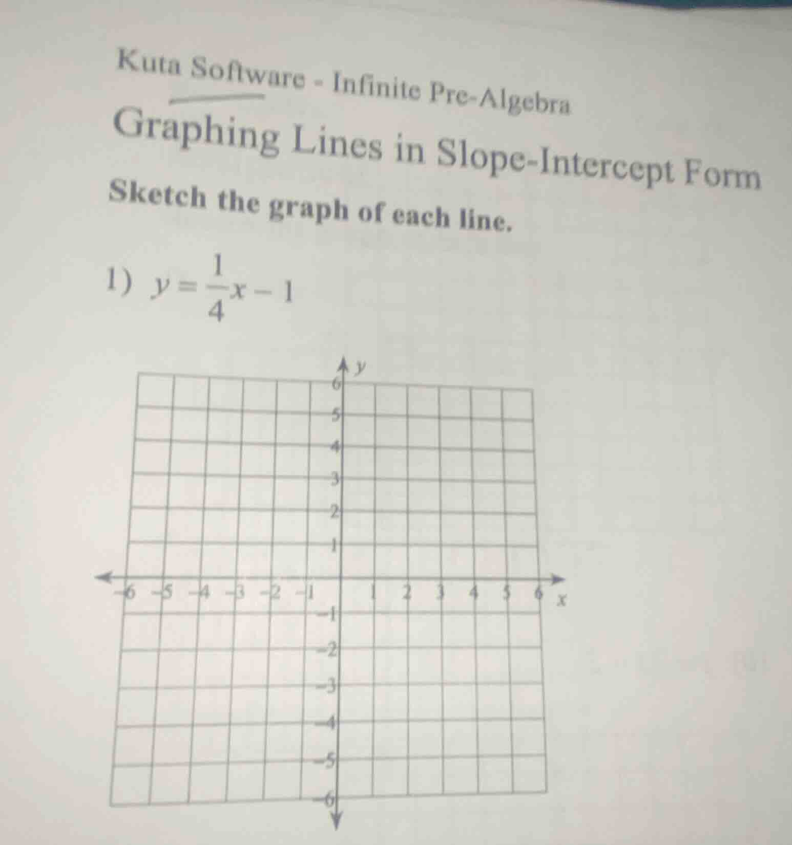 kuta software - infinite pre - algebra graphing lines in slope - interc…