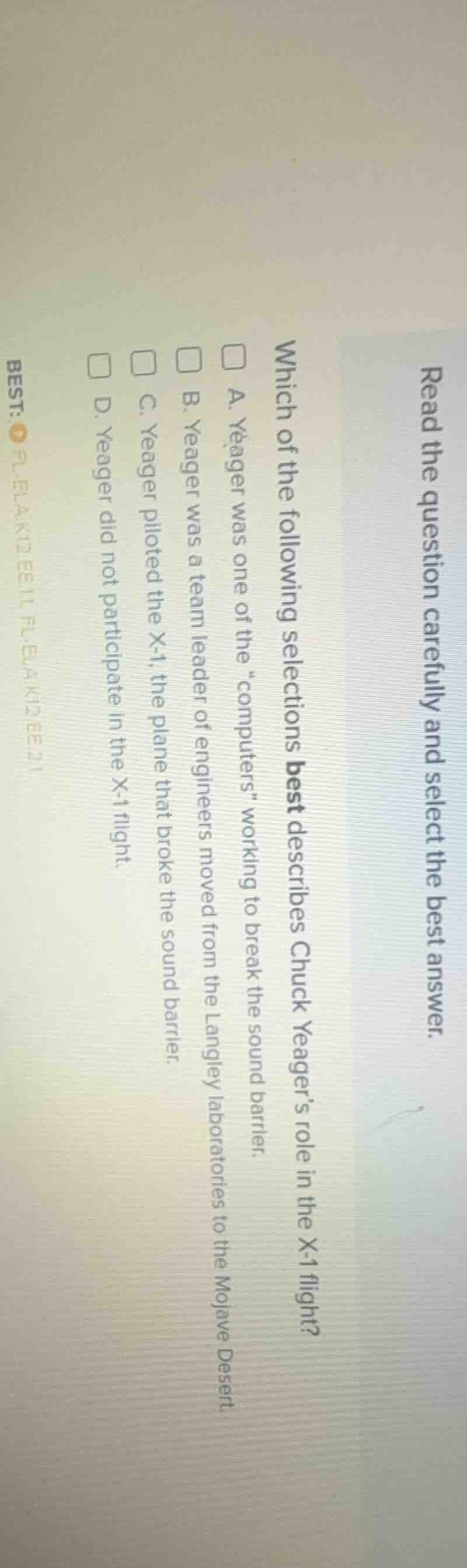 read the question carefully and select the best answer. which of the fo…