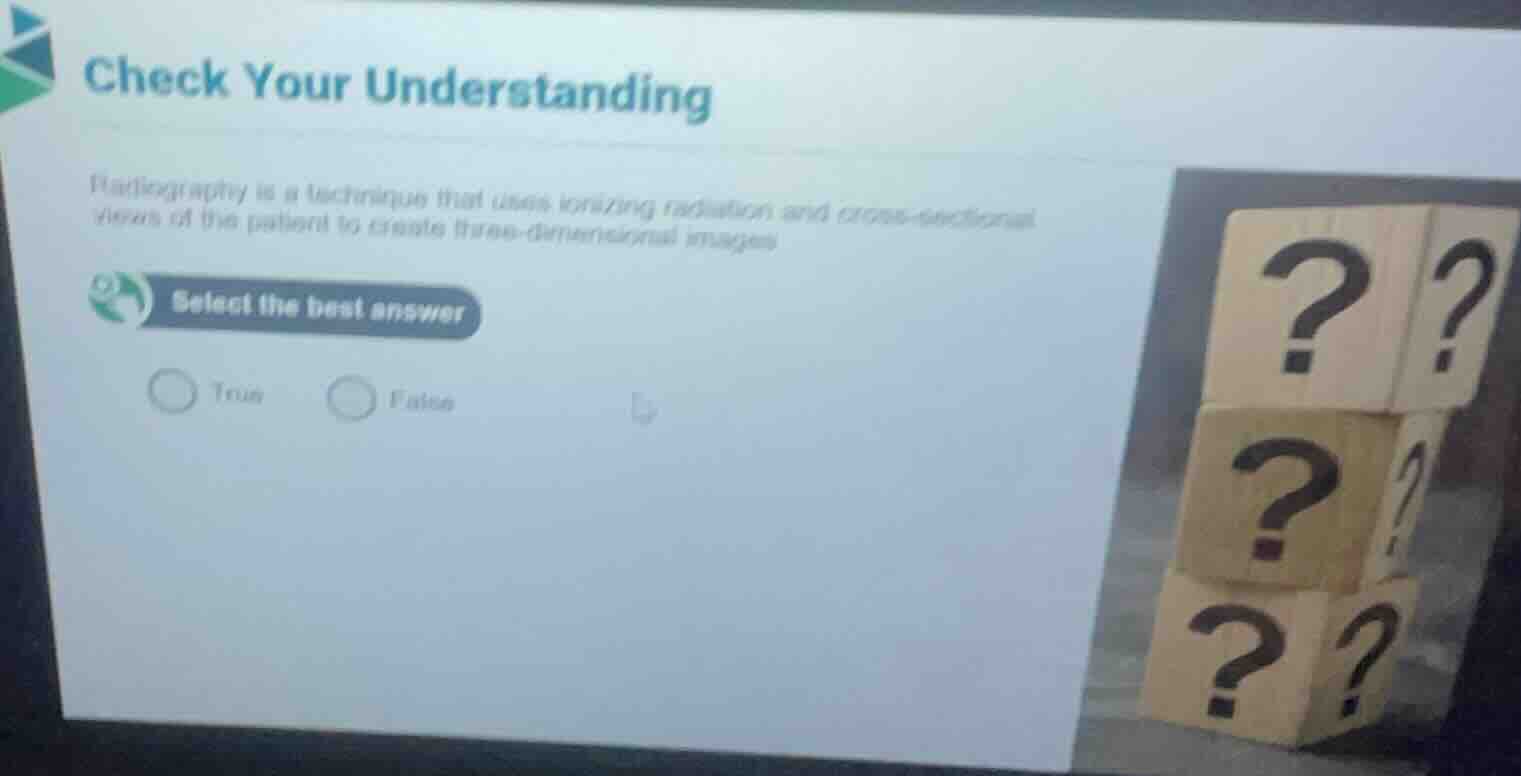 check your understanding radiography is a technique that uses ionizing …