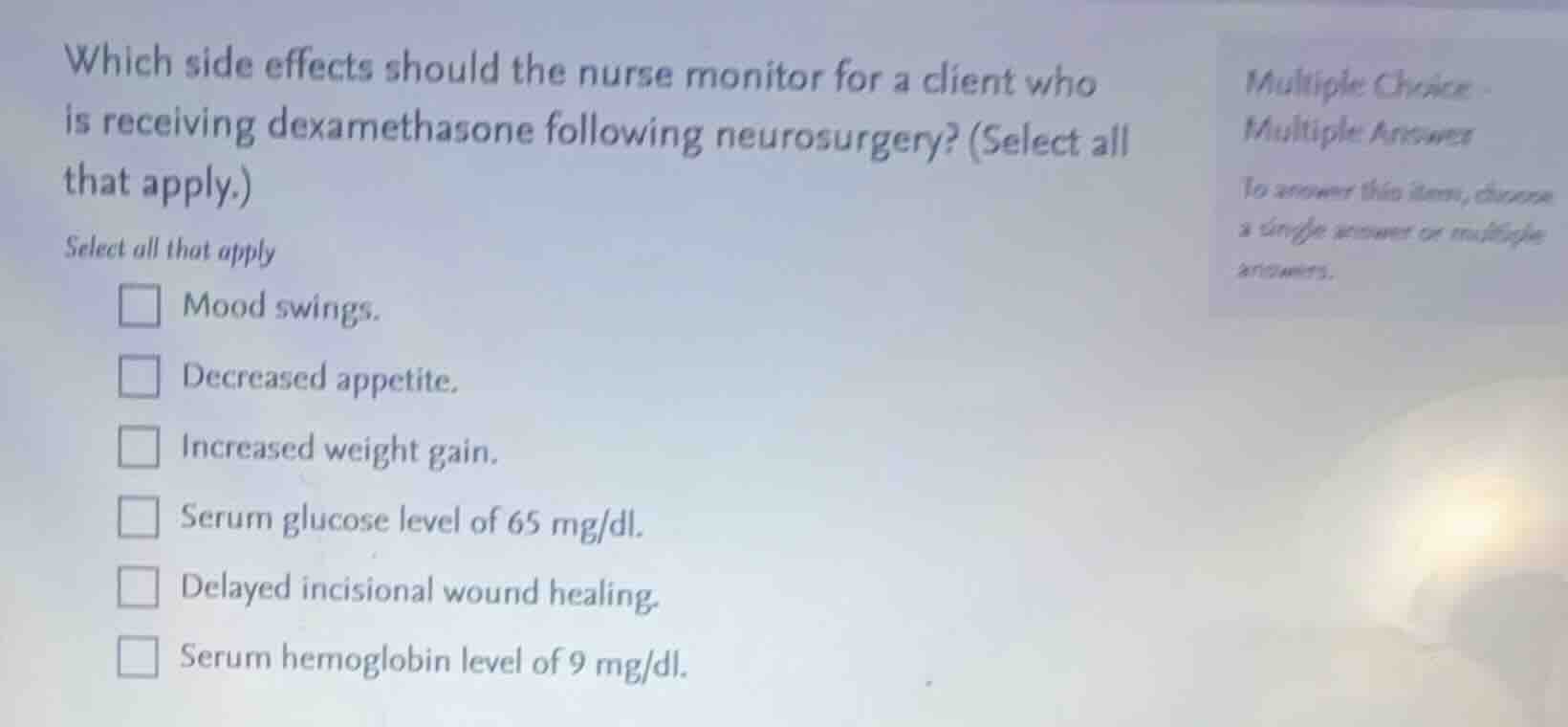 which side effects should the nurse monitor for a client who is receivi…