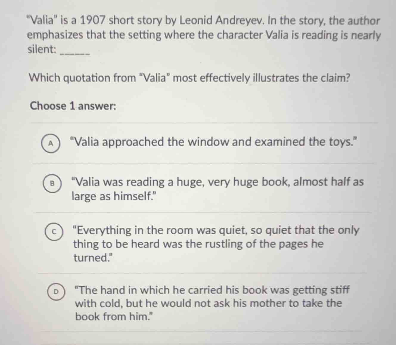 \valia\ is a 1907 short story by leonid andreyev. in the story, the aut…