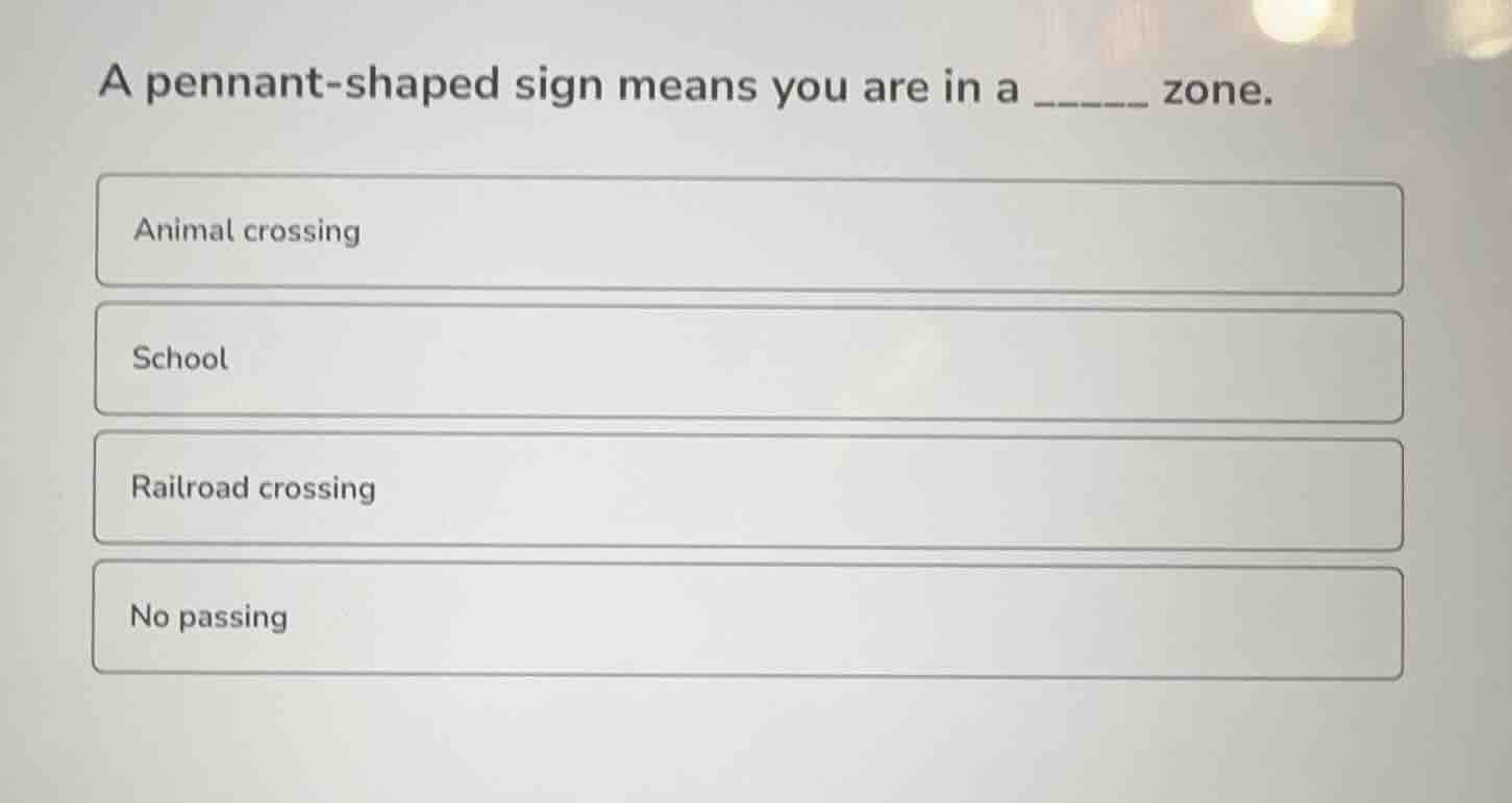 a pennant - shaped sign means you are in a ______ zone. animal crossing…