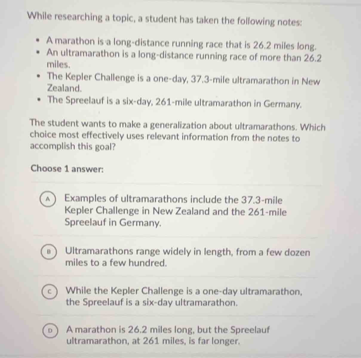 while researching a topic, a student has taken the following notes: - a…