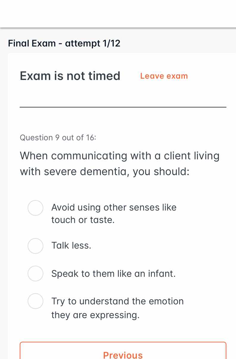 final exam - attempt 1/12 exam is not timed leave exam question 9 out o…