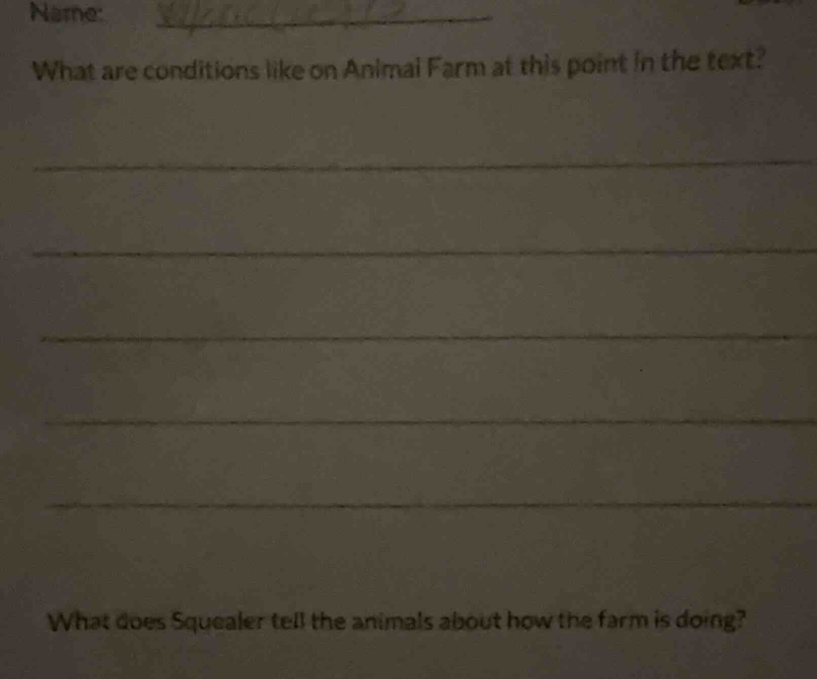 name: what are conditions like on animal farm at this point in the text…