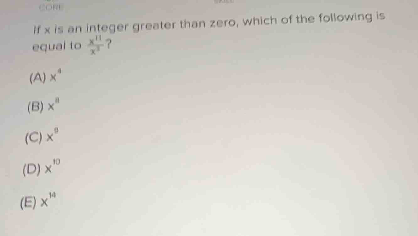 if x is an integer greater than zero, which of the following is equal t…