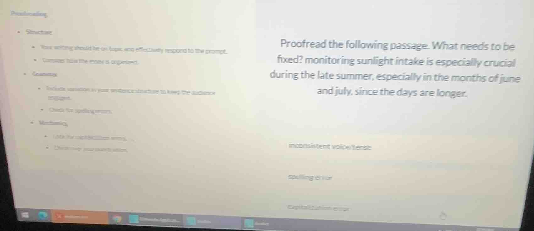 proofreading - structure - your writing should be on topic, and effecti…