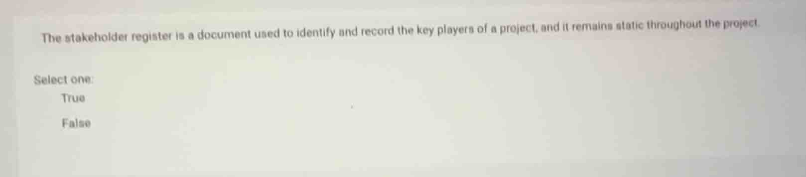 the stakeholder register is a document used to identify and record the …