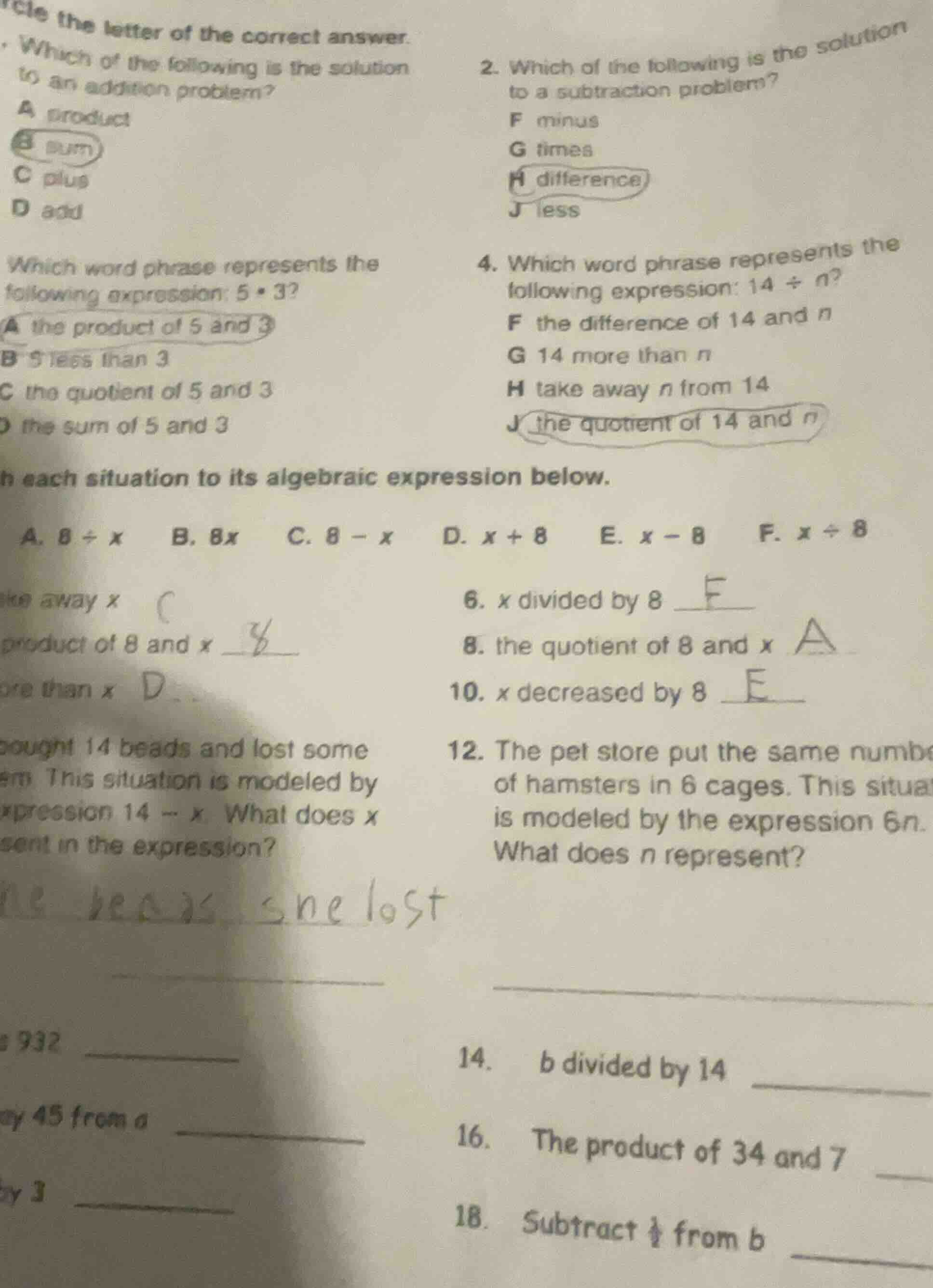 ircle the letter of the correct answer. 1. which of the following is th…