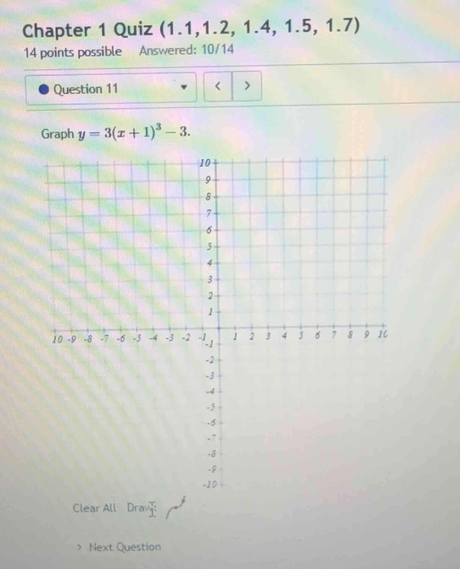 chapter 1 quiz (1.1,1.2, 1.4, 1.5, 1.7) 14 points possible answered: 10…
