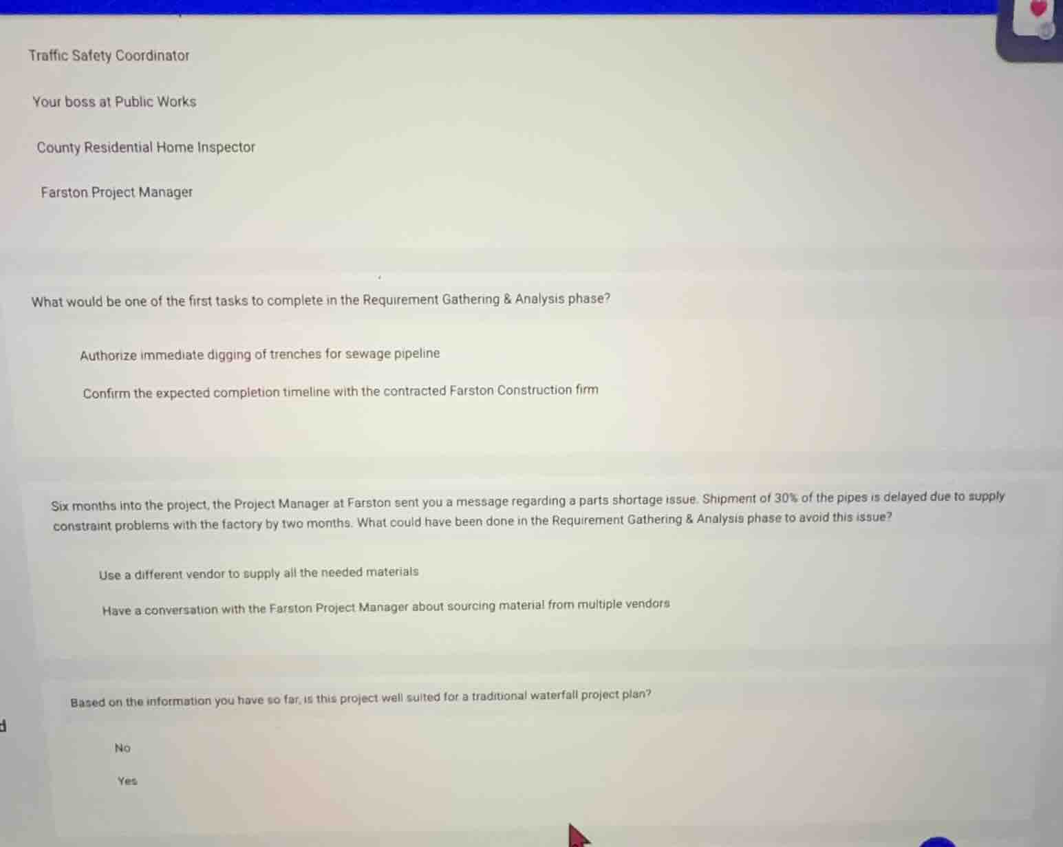 traffic safety coordinator your boss at public works county residential…
