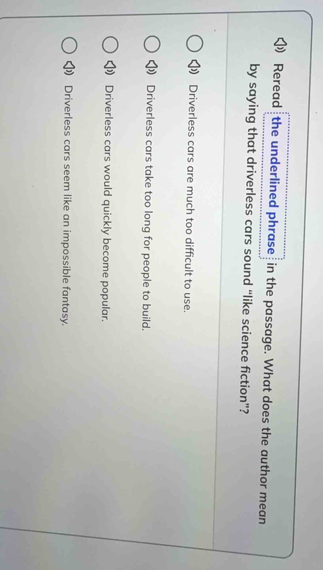 reread the underlined phrase in the passage. what does the author mean …