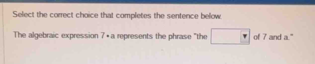 select the correct choice that completes the sentence below. the algebr…