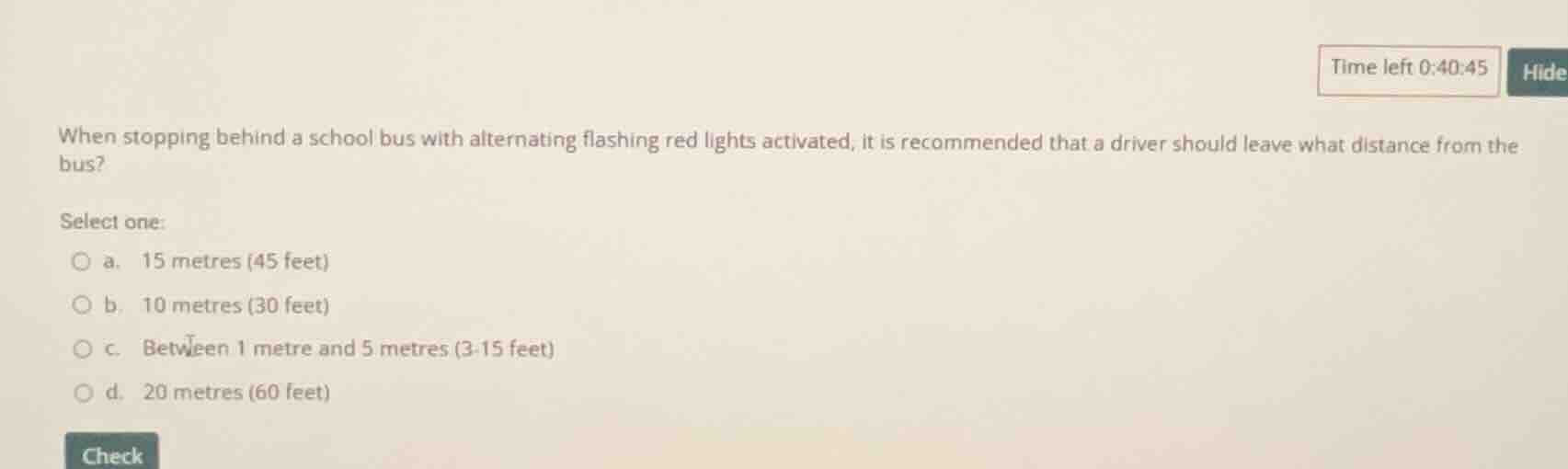 when stopping behind a school bus with alternating flashing red lights …