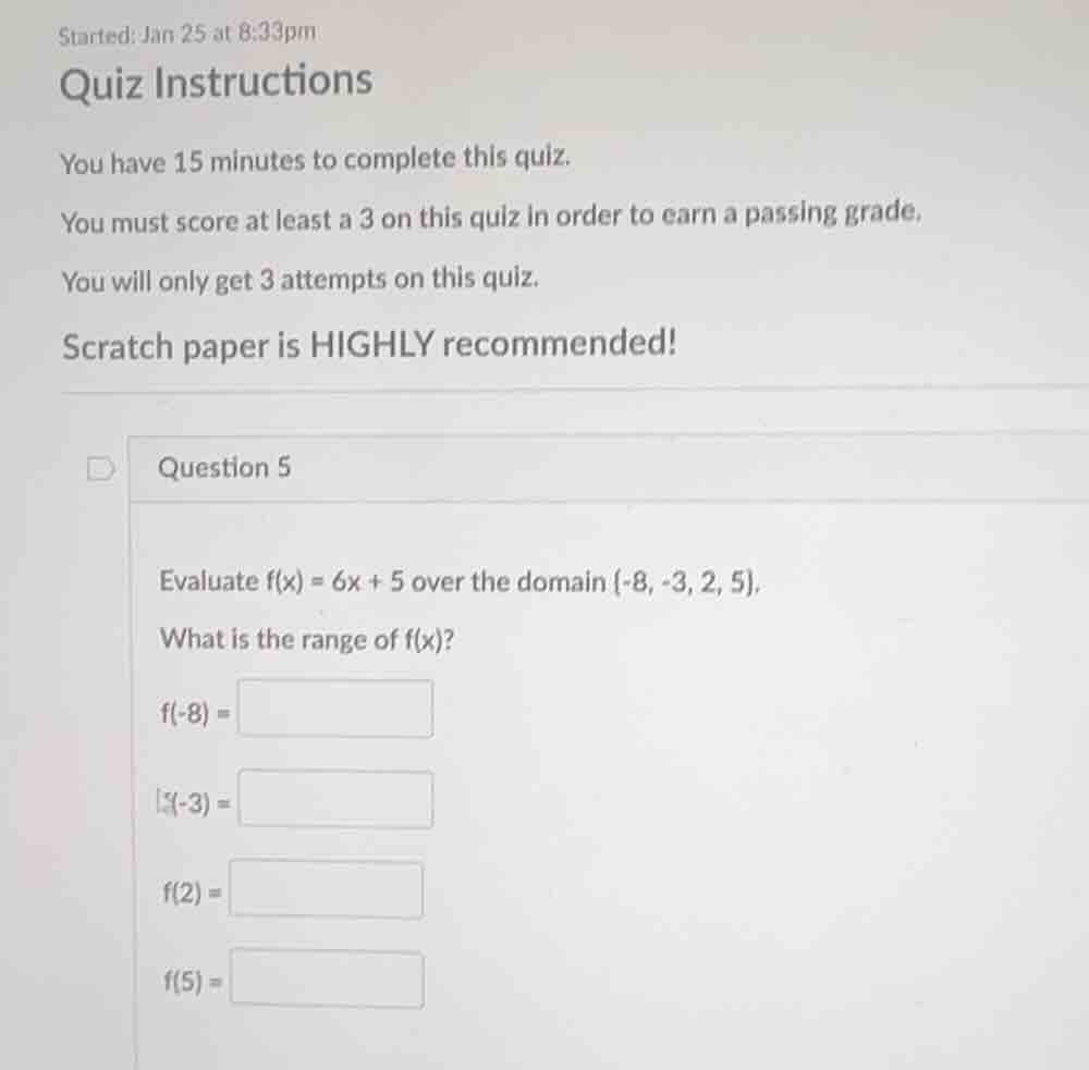 quiz instructions you have 15 minutes to complete this quiz. you must s…