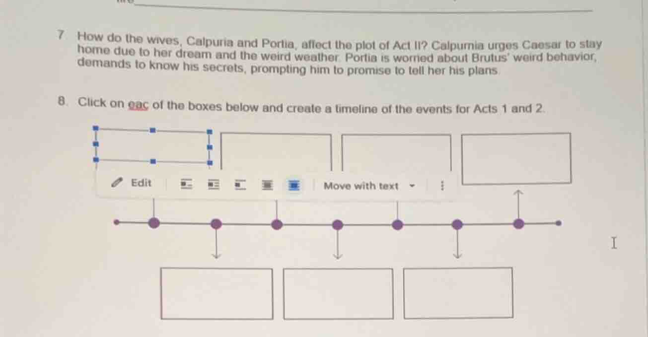 7 how do the wives, calpurnia and portia, affect the plot of act ii? ca…