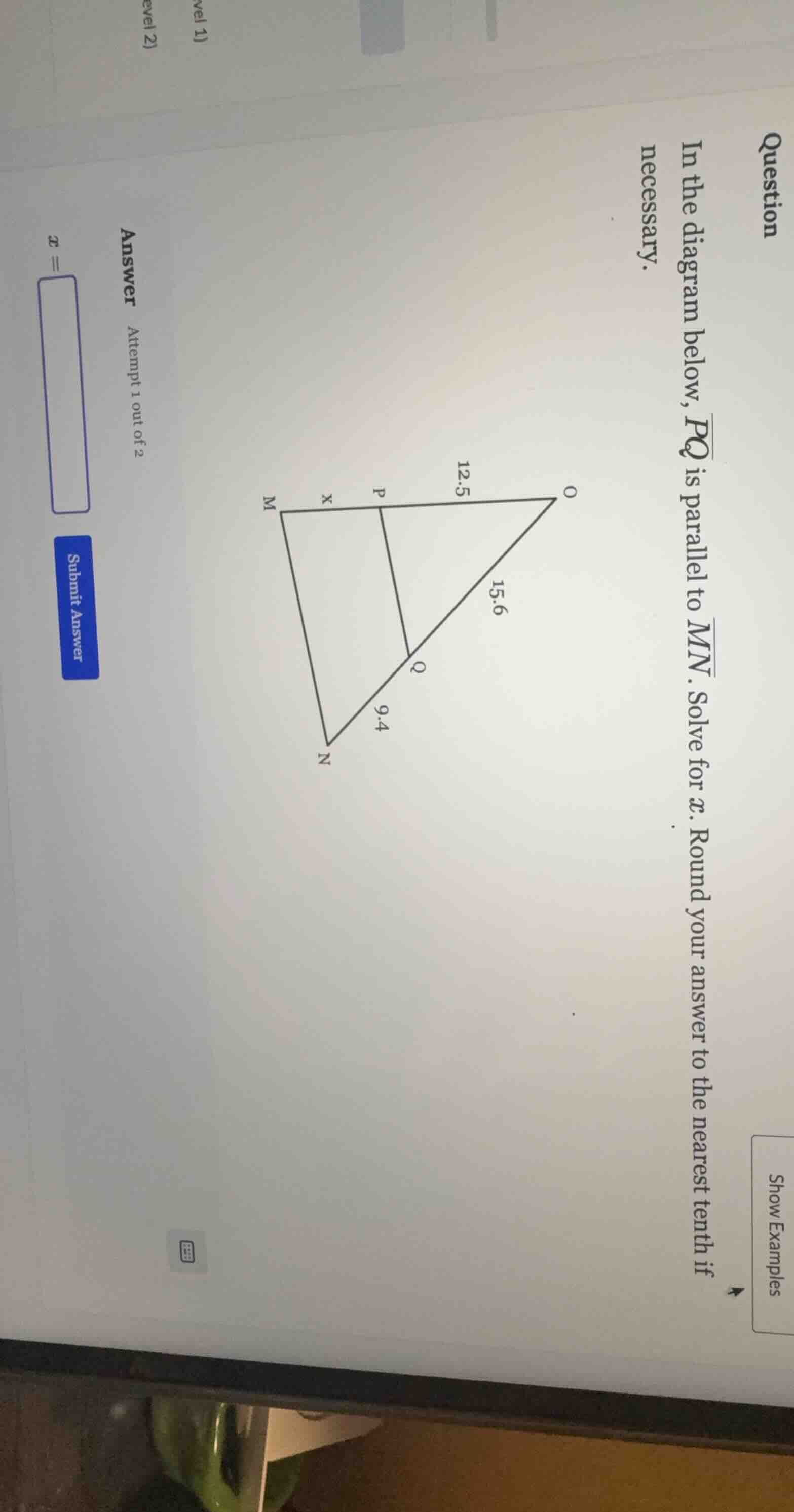 question in the diagram below, (overline{pq}) is parallel to (overline{…