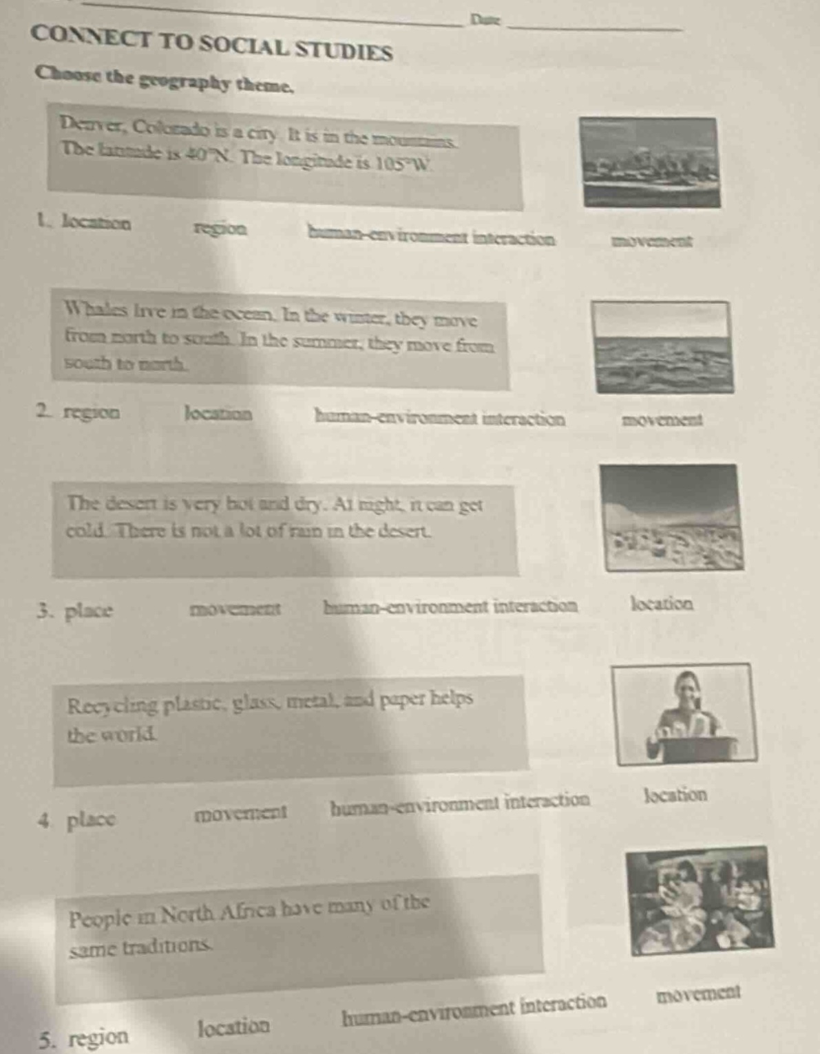 connect to social studies choose the geography theme. denver, colorado …