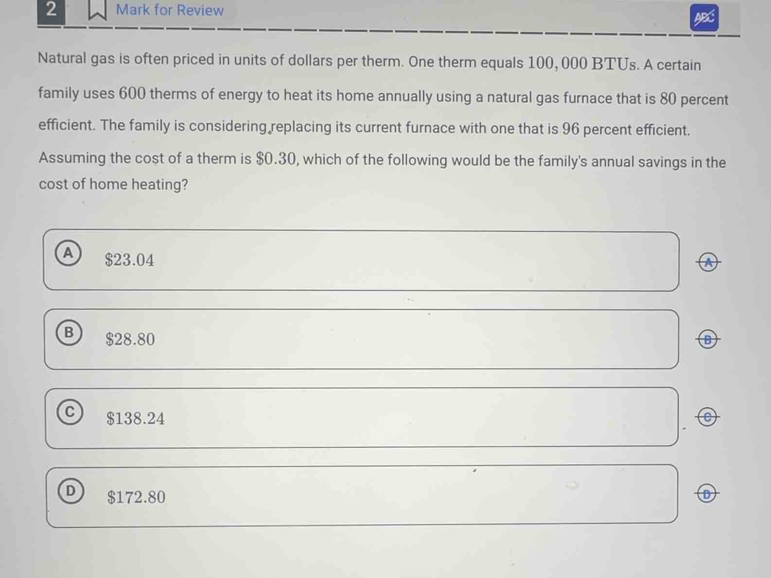 natural gas is often priced in units of dollars per therm. one therm eq…