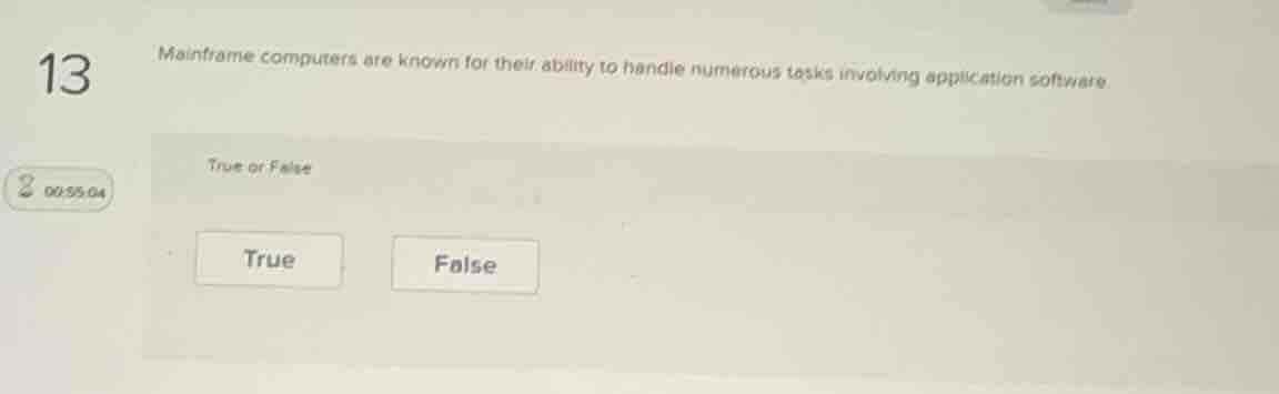 13 mainframe computers are known for their ability to handle numerous t…