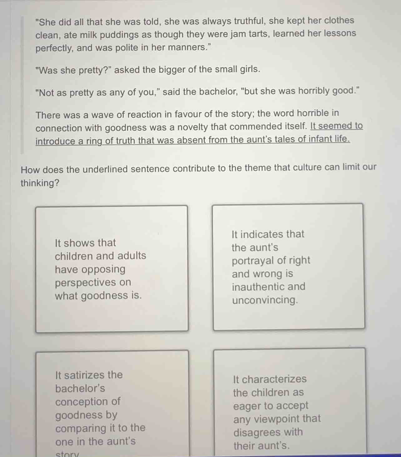 \she did all that she was told, she was always truthful, she kept her c…