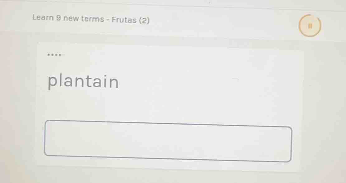 learn 9 new terms - frutas (2) plantain