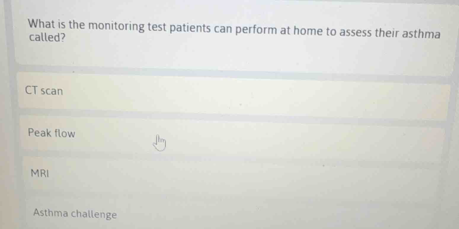 what is the monitoring test patients can perform at home to assess thei…