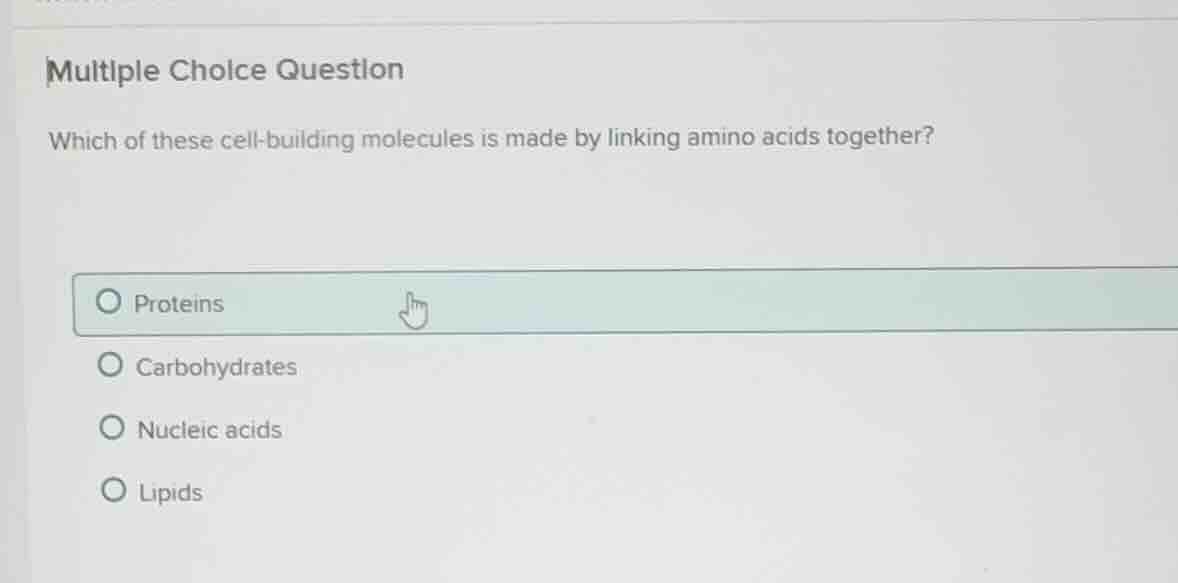 multiple choice question which of these cell - building molecules is ma…