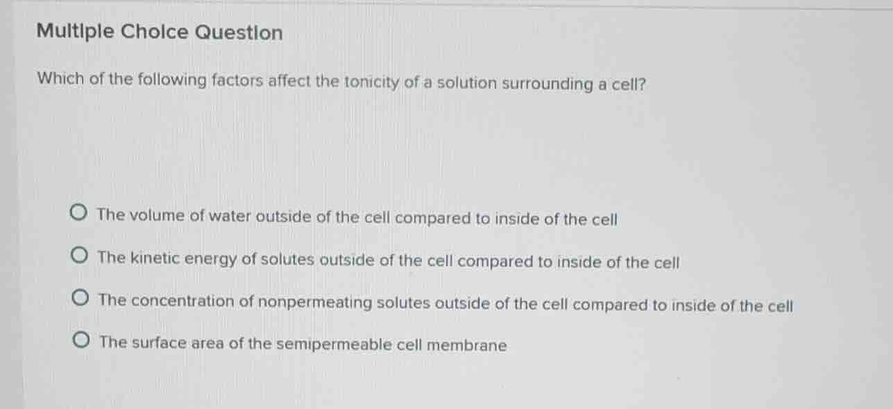 multiple choice question which of the following factors affect the toni…