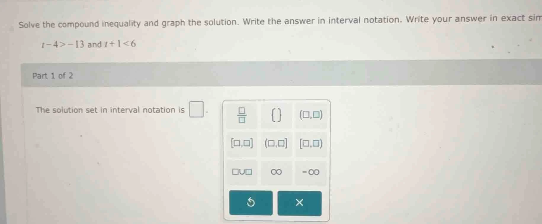solve the compound inequality and graph the solution. write the answer …