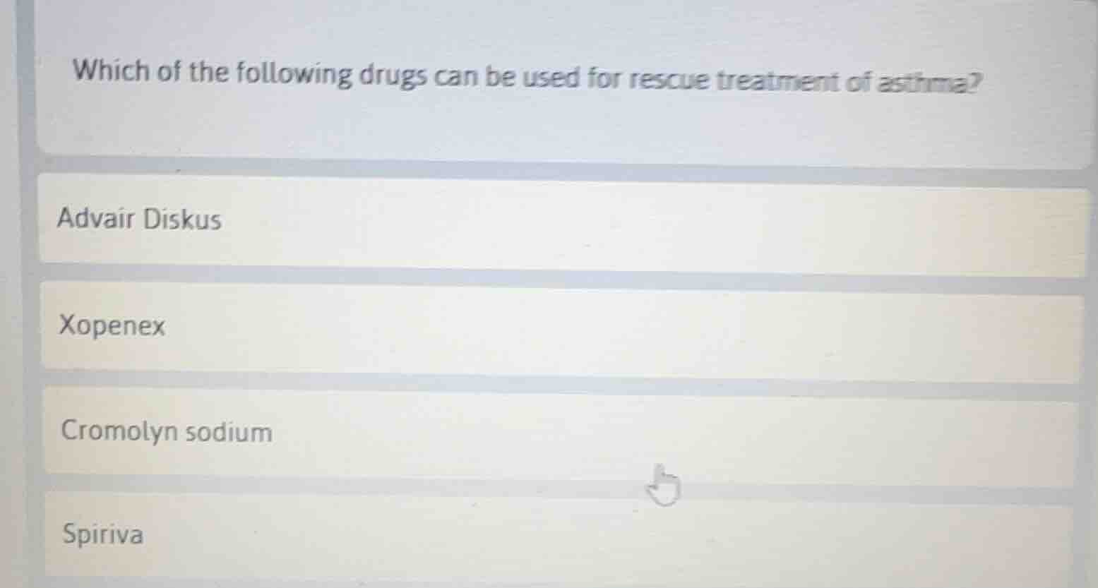 which of the following drugs can be used for rescue treatment of asthma…